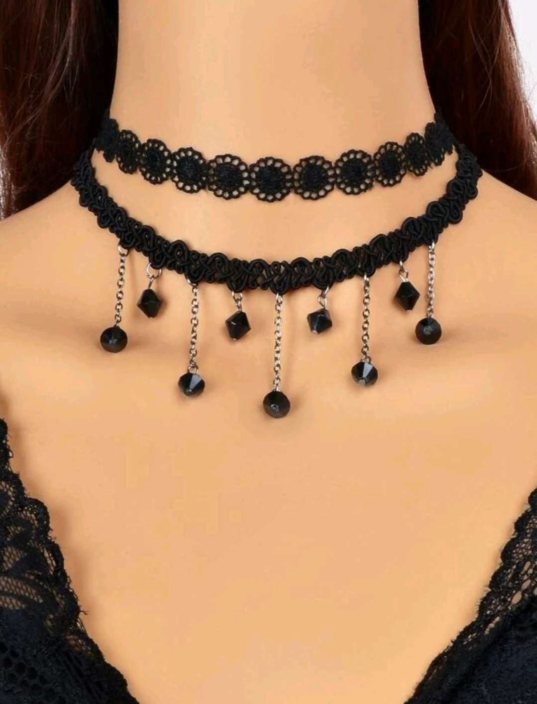 قلادة بديكور خرز 4 قطع1